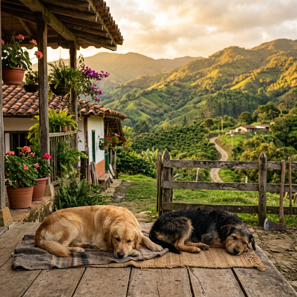 Mis perros en la granja